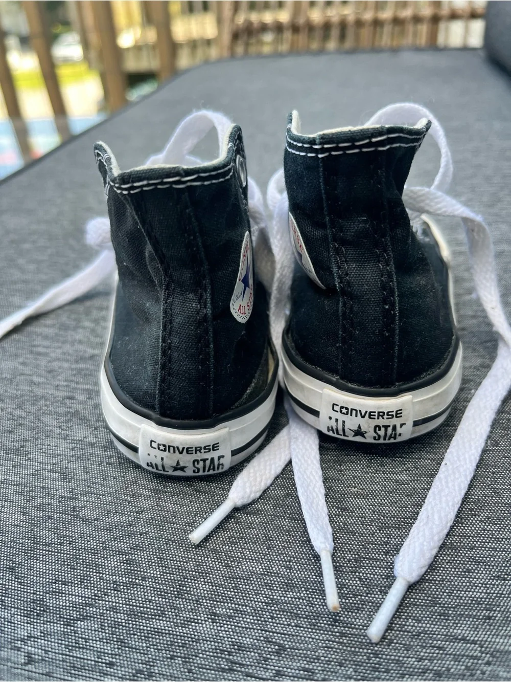 Converse Kids Black High-Top Sneakers with White Laces